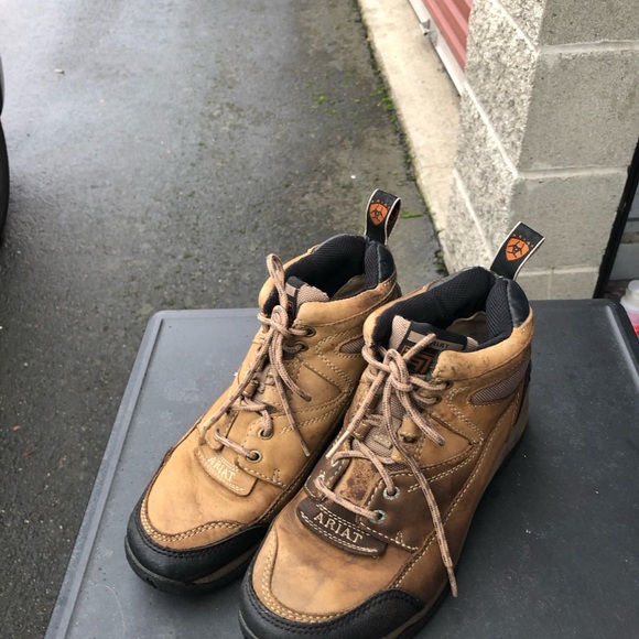 ARIAT Terrain ATS Style 70024 Brown Leather Hiking Work Boots Women’s Size 7.5B - Picture 3 of 13